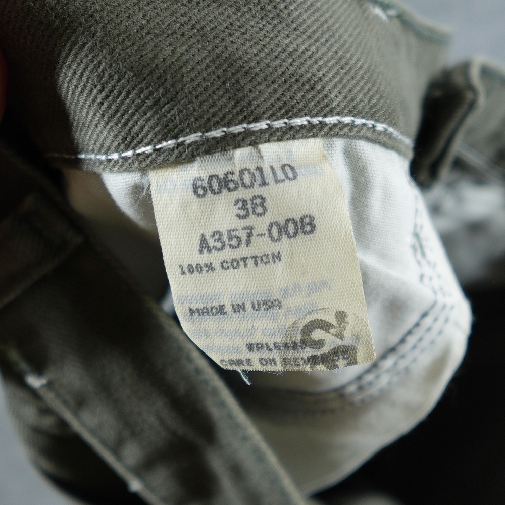 Vintage Wrangler Shorts Mens 38 Green Relaxed Fit Denim 100% Cotton Made in USA - Picture 4 of 8